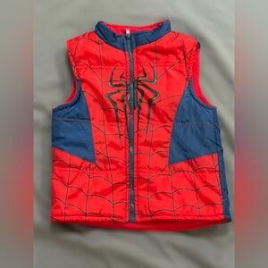 Marvel Spiderman Toddler Boys Size 4T Red & Blue Puff Vest